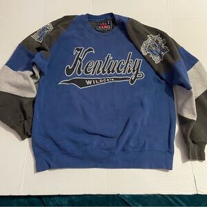 Vintage Blue and Gray Kentucky Wildcats Men's Sweater sweatshirt xxl